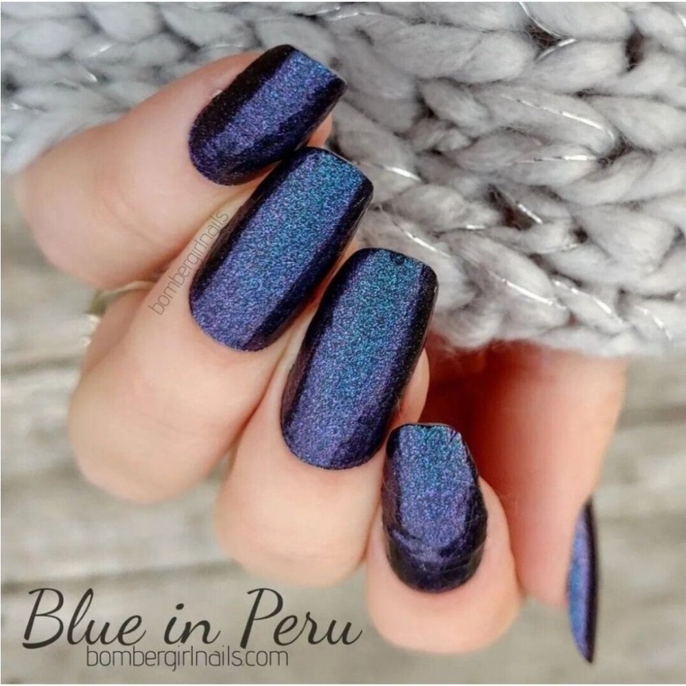 *Retired* Color Street: Blue in Peru | Navy Violet Duochrome Shimmer Dark Fall - Picture 2 of 16
